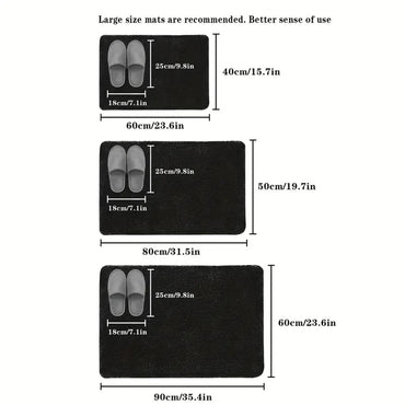 3D Non Slip Bathroom Mat Bath Mats Absorbent Doormat Carpet Cobblestone Embossed Door Floor Mats Machine Washable Quick Drying Econic Blanks