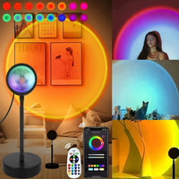 Smart Sunset Lamp Tuya LED Night Ligh USB RGB Smart Life APP Remote Projection For Room Decoration Photography Festival Birth Quick Pick Grocers