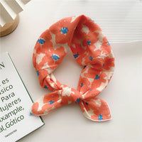 55cm Laies Headband Cotton Linen Square Scarf Women Korean College Girls Fashion Spring Autumn New Style Elegant Neck Scarves Quick Pick Grocers