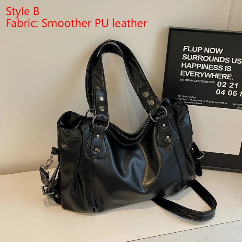Soft Interior Compartment Shoulder Bags 2026 High Quality Contrasting Colors Bags for Women Fashion Zipper Pu Women's Handbags Quick Pick Grocers