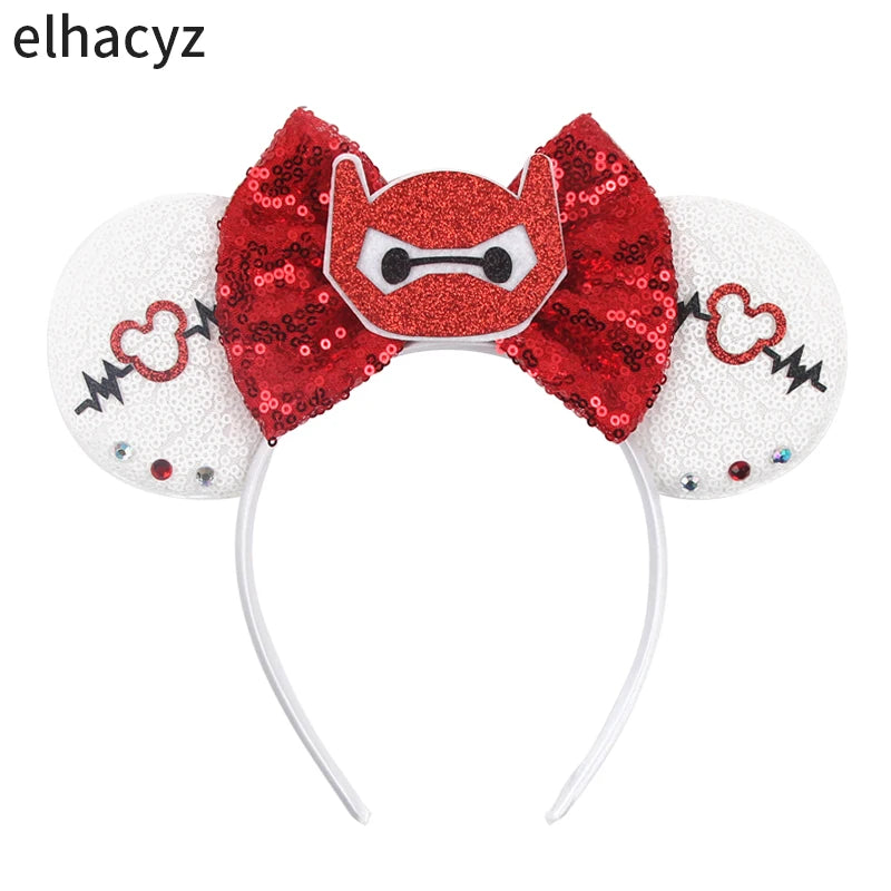 New Christmas Halloween Mouse Ears Headband Cartoon Sequin Bows Headband Birthday Party Princess Cosplay Costume For Women Adult Quick Pick Grocers