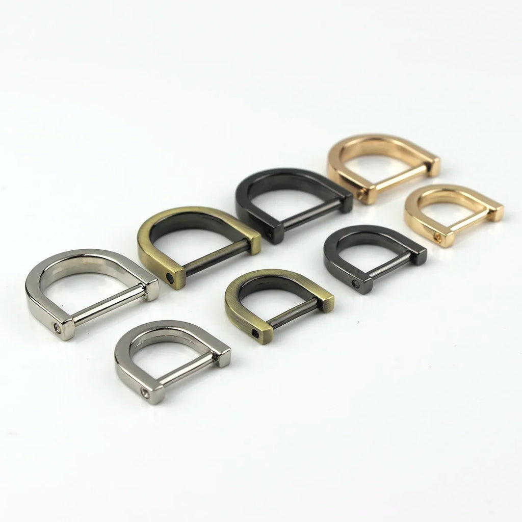 2pcs Metal Detachable D Ring Openable Dee Buckle Shackle Clasp for Leather Craft Bag Strap Handle Shoulder Repairing Parts Quick Pick Grocers