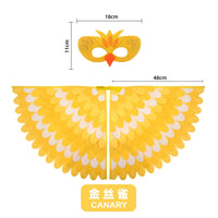 Bird Cosplay Costume Stage Performance Owl Peacock Wings Bird Felt Cape with Mask for Girls Boys Halloween Party Cloak Quick Pick Grocers