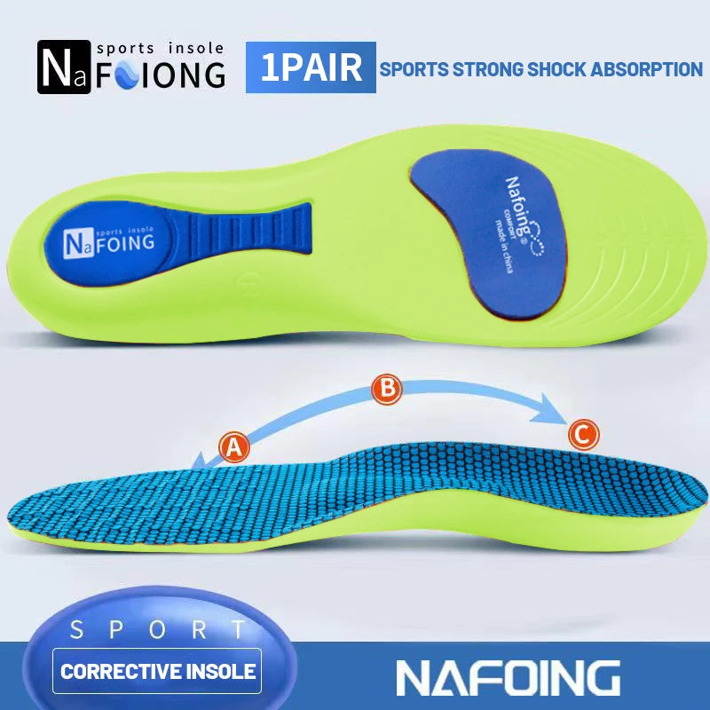 Orthopedic Insoles for Feet Sport Shock-absorbing Insole for Shoes Arch Support Plantar Fasciitis Templates Pads Men Women Sole Quick Pick Grocers