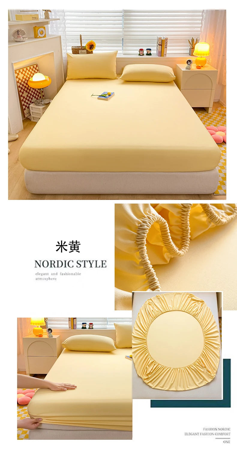 Soft Cotton Fitted Bed Sheet with Elastic Mattress Cover Quick Pick Grocers