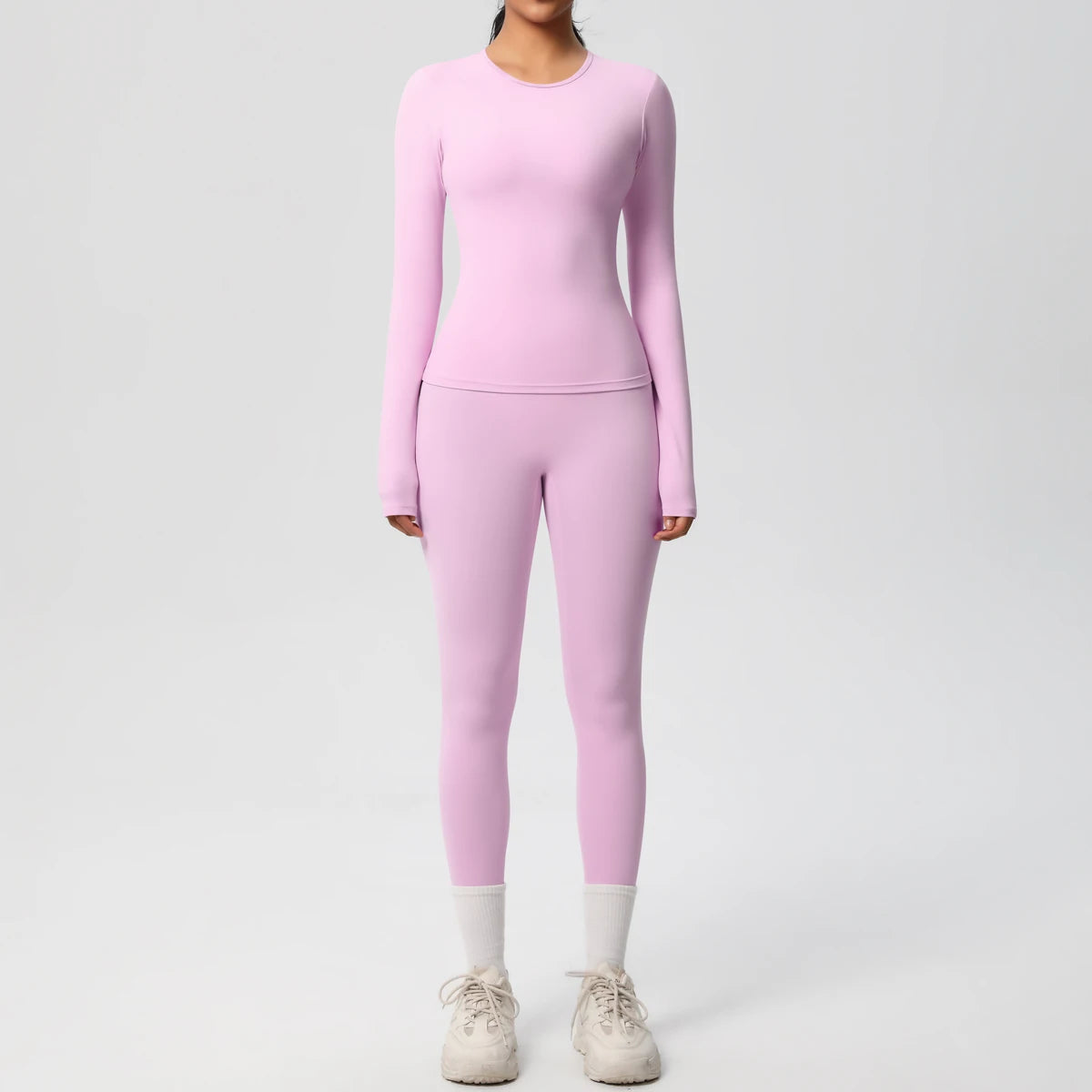 2 PCS Sportswear Yoga Set Gym Clothes Yoga Suits For Women Fitness Set Tracksuits Sports Long Sleeve Crop Top Gym Leggings Quick Pick Grocers