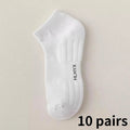10pairs HLHYX Socks Men's Cotton Deodorant Winter Towel Bottom with Mid-tube White Stockings Thickened Sports Basketball Socks Quick Pick Grocers