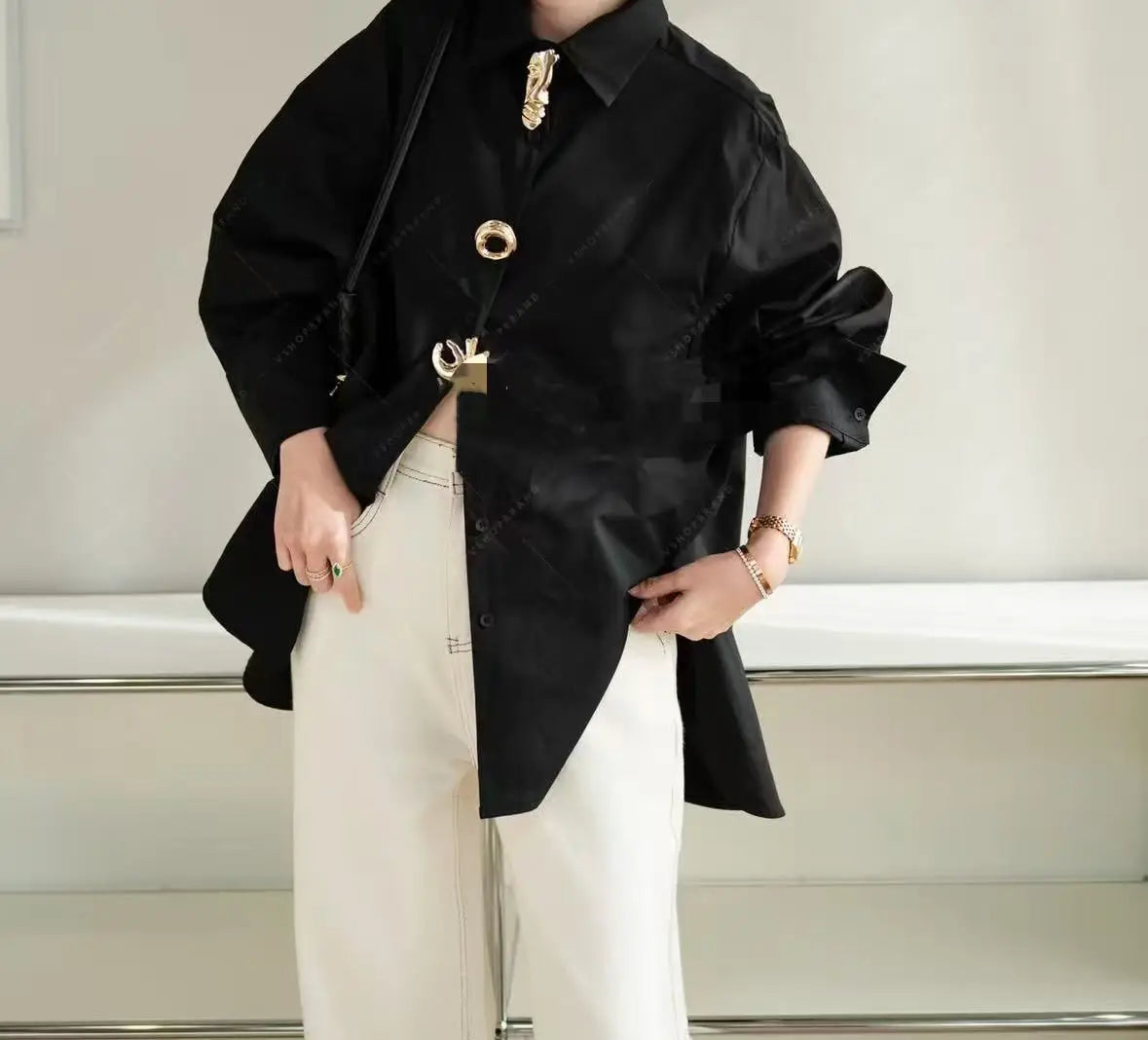 New Autumn 2025 Cotton Long Sleeve Solid Color Blouses Shirts for Women Trend Loose Casual Tops Woman Clothes Quick Pick Grocers