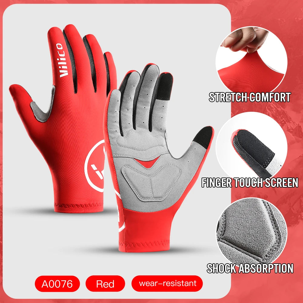 Vilico Professional Outdoor Cycling Gloves With Sensitive Touch Screen Shock Absorption Anti Slip Wear-resistant Riding Gloves Quick Pick Grocers