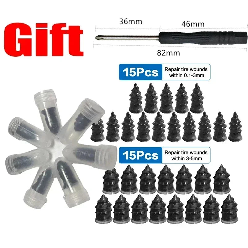 10/20/30Pcs Car Tyre Repair Rubber Nails Set Universal Cars Motorcycle Patch Nails Truck Bicycle Scooter Puncture Repair Tools Quick Pick Grocers