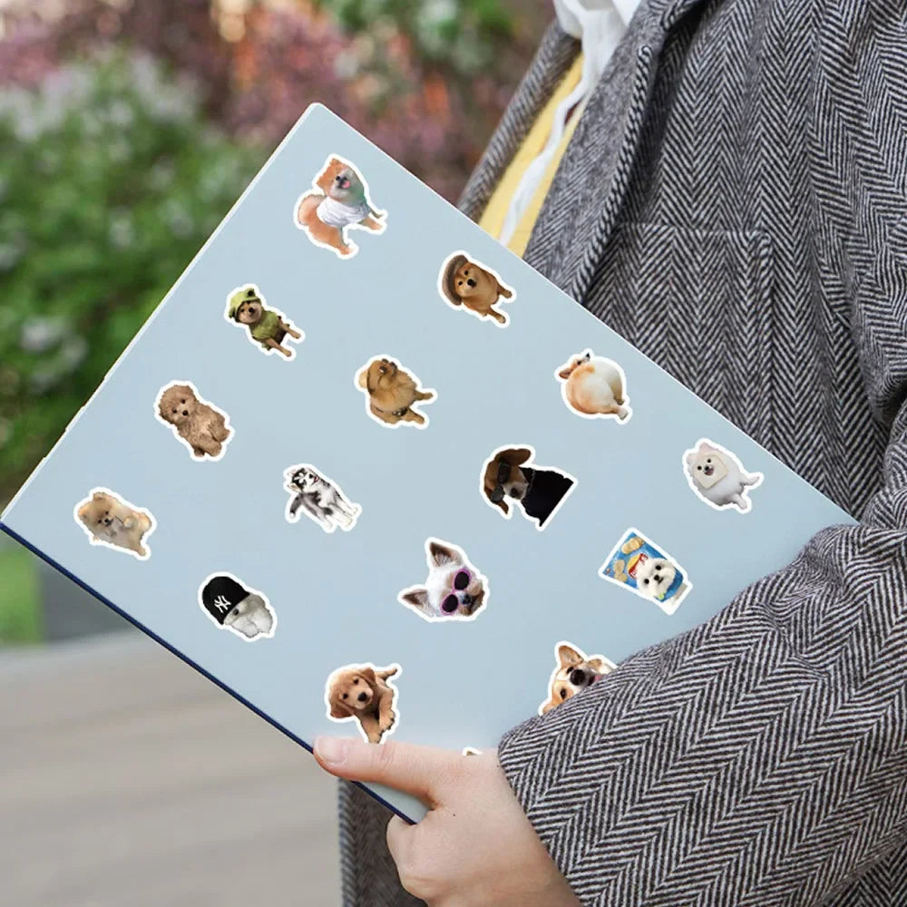 10/50/100pcs Funny Dog Stickers Cartoon Cute Decals Toy Stationery Guitar Phone Bicycle Laptop Luggage Car Graffiti Kids Sticker Quick Pick Grocers