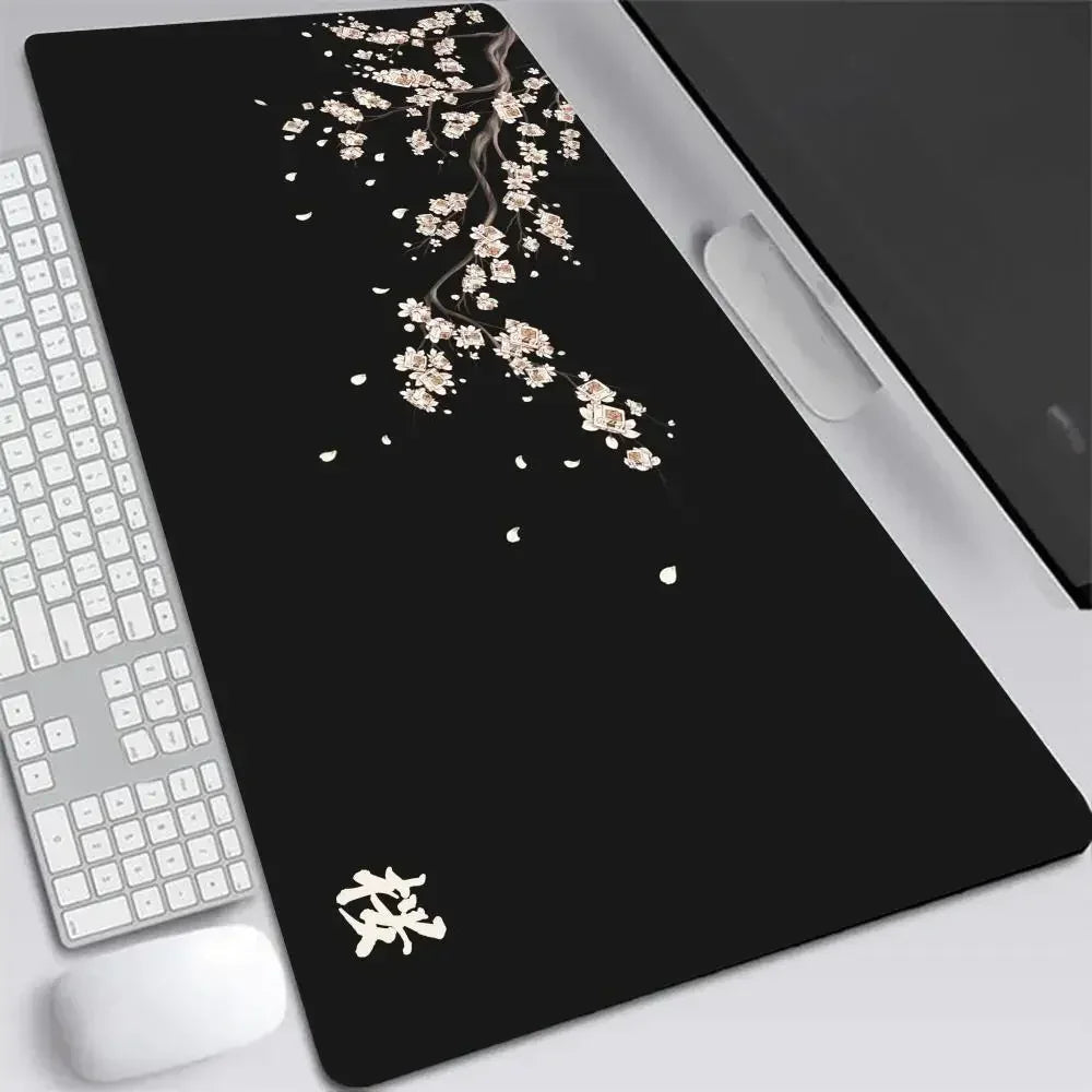 Japan Cherry Blossom Mouse Pad XXL Gray Laptops Gaming Deskmat Sakura Mousepad Anime Office Carpet Gamer Keyboard Computer Desks Quick Pick Grocers
