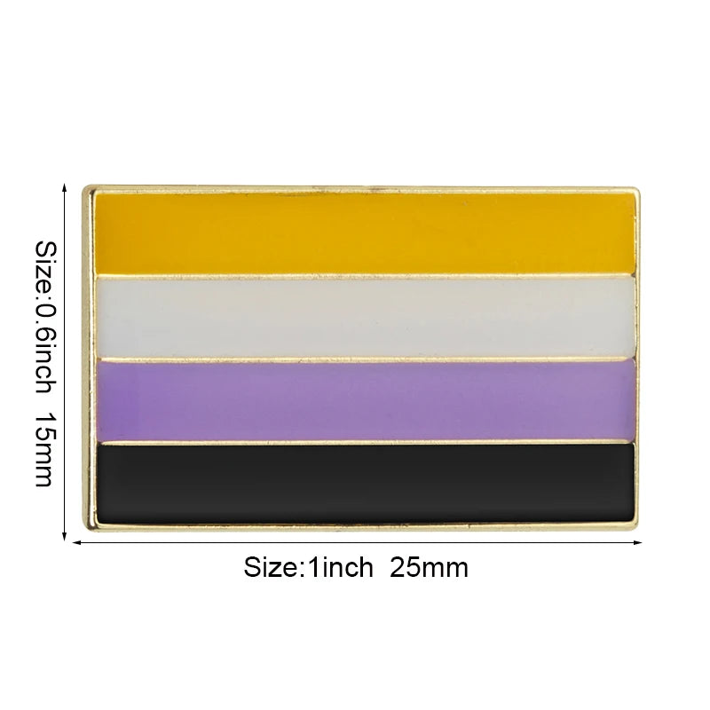 Pride Badge Bisexual Pansexual Brooch Lesbian Pride Pin Flag LGBTQ Gay Flag Lapel Pin Quick Pick Grocers