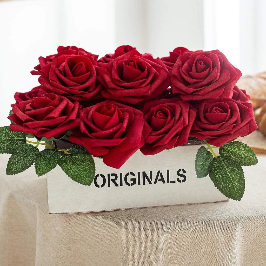 10~100pcs Rose Artificial Flowers Foam Fake Roses Wedding Bouquets Centerpieces Mothers Day Valentines Gifts Party Decoration Quick Pick Grocers