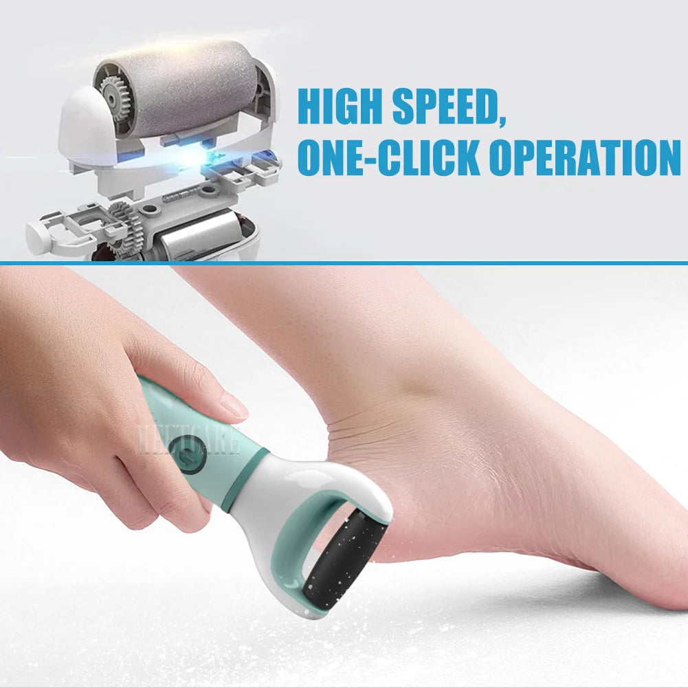 Electric Foot Grinder Auto Wireless Remove Dead Skin Calluses Cracks Hard Cracked skin Pedicure Tool Waterproof Foot Cleaner Econic Blanks