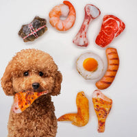 Funny Squeaky Toys For Small Medium Dogs Puppy Bite Resistant Simulated Dog Toy Meat Seafood Ice Cream Series Pet Product Quick Pick Grocers