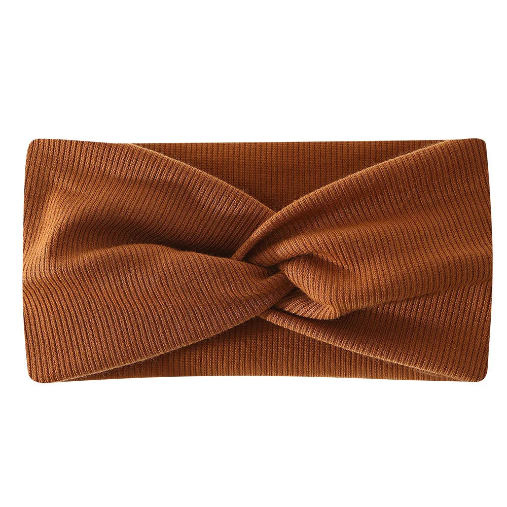 Large Size Baby Headband Girls Yoga Sport Kids Children Adult Women Bandage Solid Twisted Knotted Soft Hair Accessories Turban Purest Peak