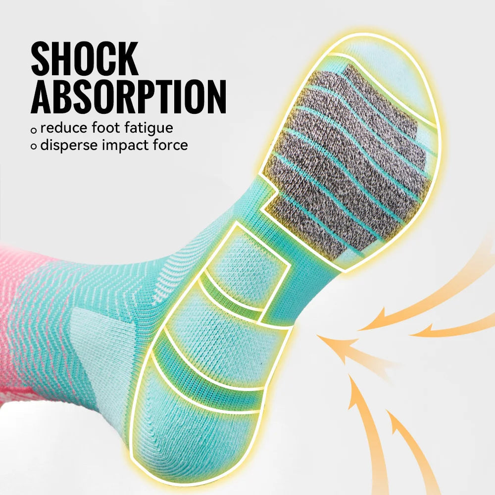 WRELS 1/2/3 Cushioned Sports Athletic Socks Breathable Running Socks Cushion Padded Moisture Wicking For Walking Hiking Running Quick Pick Grocers
