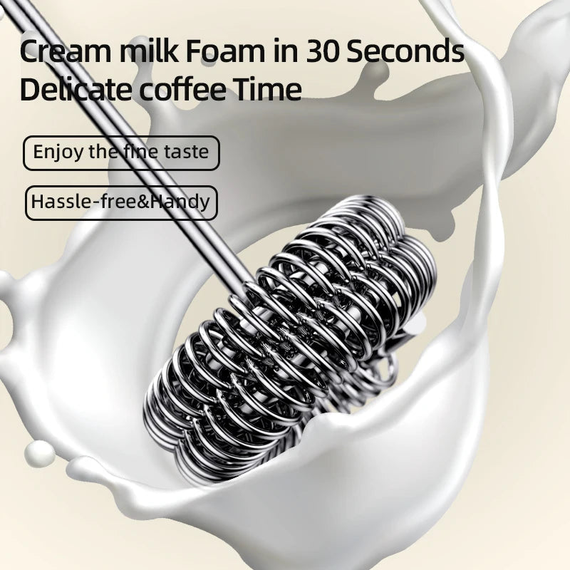 HOT  Electric Milk Frother + Egg Beater Wireless Type-C Charging 3 Speeds Mini Handheld Foam Maker Coffee Whisk Cooking Tools Quick Pick Grocers