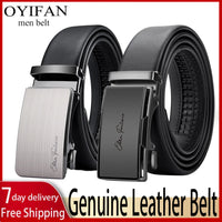 OYIFAN Men Belt Genuine Leather Belt for men Automatic belts Adjustable waistband Business belts 허리띠 Quick Pick Grocers