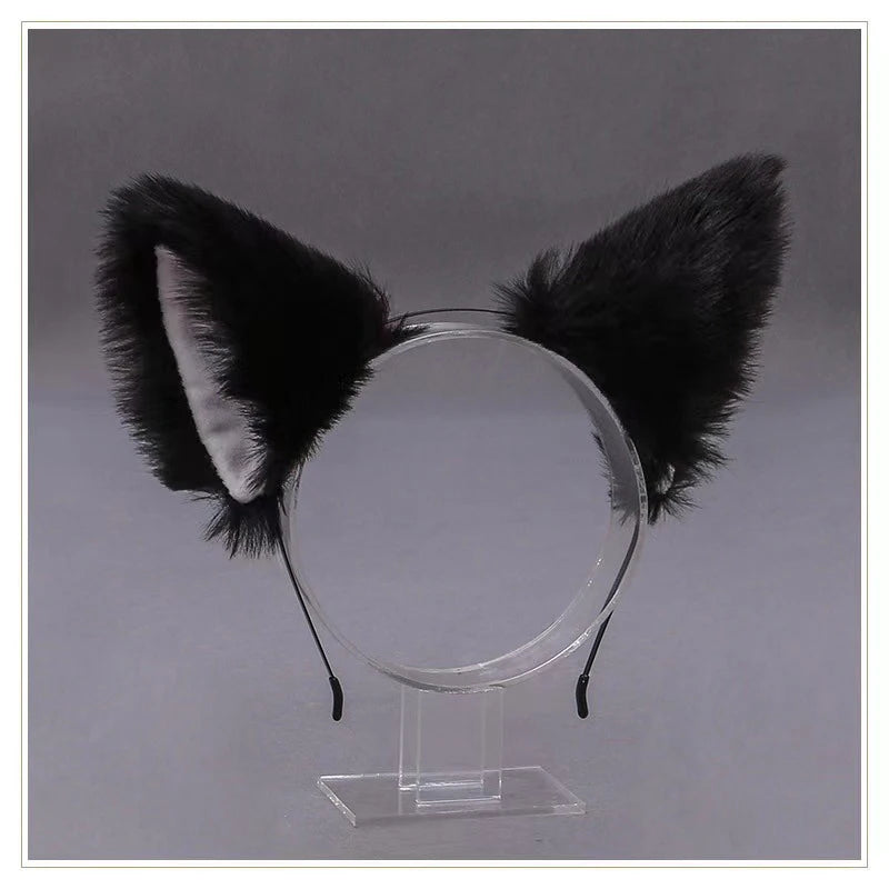 Lolita Animal Cat Fox Ear Hair Hoops Cosplay Girls Halloween Anime Headbands Headwear Hair Accessories Quick Pick Grocers
