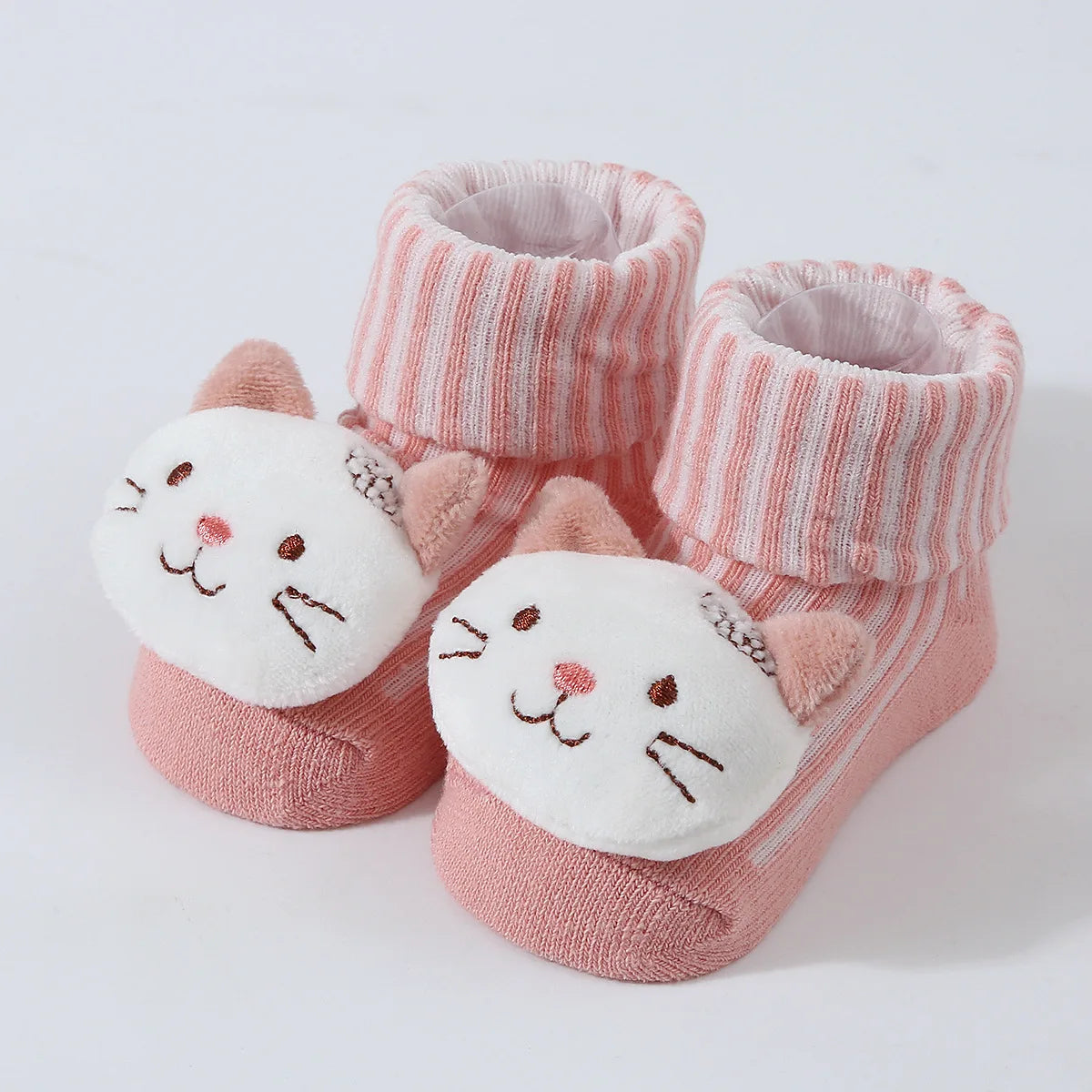Cute Cartoon Doll Newborn Socks Spring New Baby Soft Solid Prewalker Knitted Sock For Girls Boys Infant Knitting Floor Socks Quick Pick Grocers
