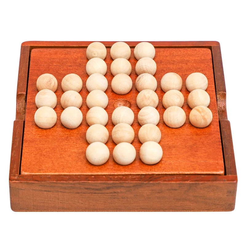 1Set Europe Board Game Single Chess Peg Solitaire Diamond Move Independently Cognitive Ability Toy Classical Educational Toys Econic Blanks