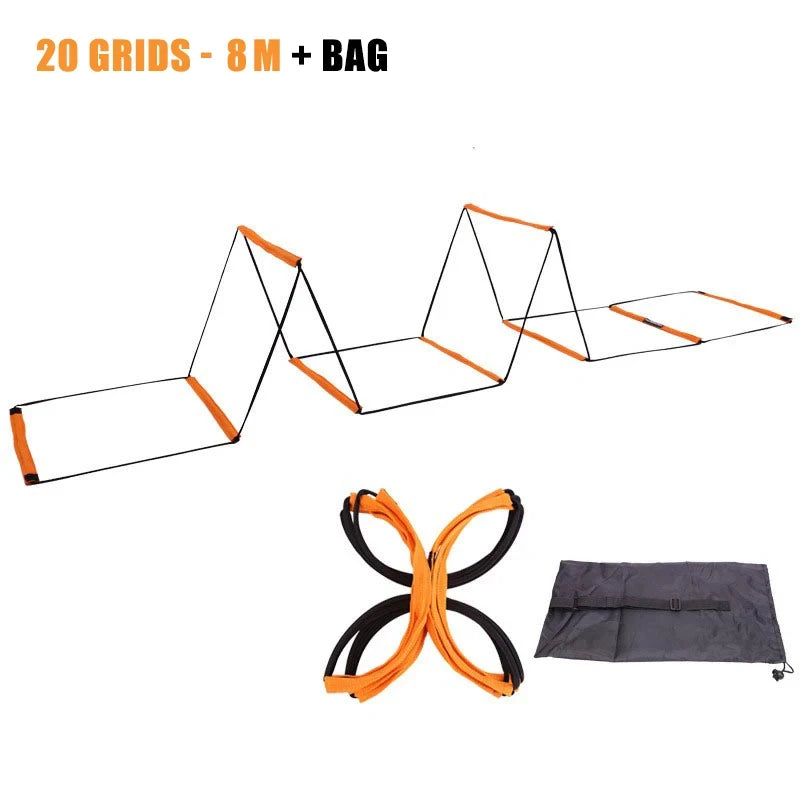 Dual-Purpose Soccer Training Jump Ladder Multifunctional Agility Ladder Speed Training Coordination Footwork Football Equipment Quick Pick Grocers