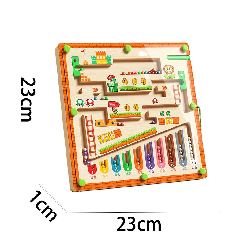 Children's Magnetic Maze Walking Ball Baby Concentration Training, Writing Logic Thinking 3 year Old Early Education Puzzle To Quick Pick Grocers