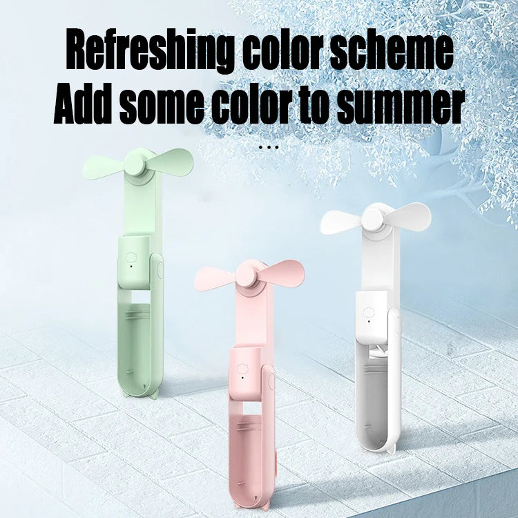 Foldable Small Fan Portable and high-power Hand Held Portable Mini Fan Rechargeable Hand USB Charge Fan Quick Pick Grocers