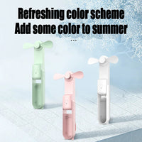 Foldable Small Fan Portable and high-power Hand Held Portable Mini Fan Rechargeable Hand USB Charge Fan Quick Pick Grocers
