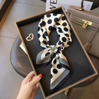 Fashion Luxury Brand 70cm Silk Square Scarf Women Satin Neck Tie Female Hair Bandana Headkerchief Shawl Wrap Hijab Echarpe Quick Pick Grocers