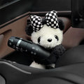 Car Cute Bowknot Panda Wiper Turn Signal Switch Ornaments Plush Decor Auto Interior Accessories