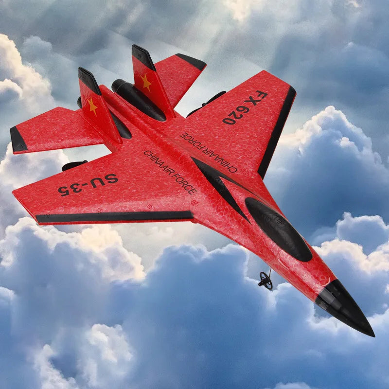 RC Foam Aircraft SU-35 Plane 2.4G Radio Control Glider Remote Control Fighter Plane Glider Airplane Foam Boys Toys for Children Econic Blanks