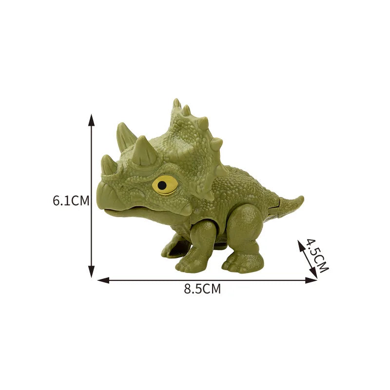 Jurassic Finger Dinosaur Triceratops Tyrannosaurus Model Toys for Kids Creative Finger Biting Dinosaurs Interactive Toy Boy Gift Quick Pick Grocers