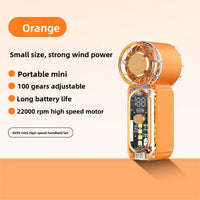 High Velocity Portable USB Charging Hand Fan Mini Powerful Pocket Fan With Strong Airflow For Summer Camping Sports Beach Travel Quick Pick Grocers