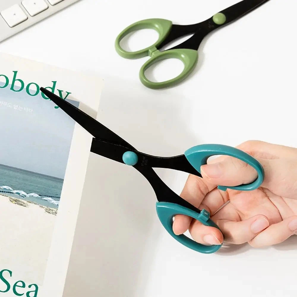 Color Scissor Stainless Steel Blade Safe Design Paper Cutting Scissors for Fine Art Diary Album Craft Office School Supplies Econic Blanks