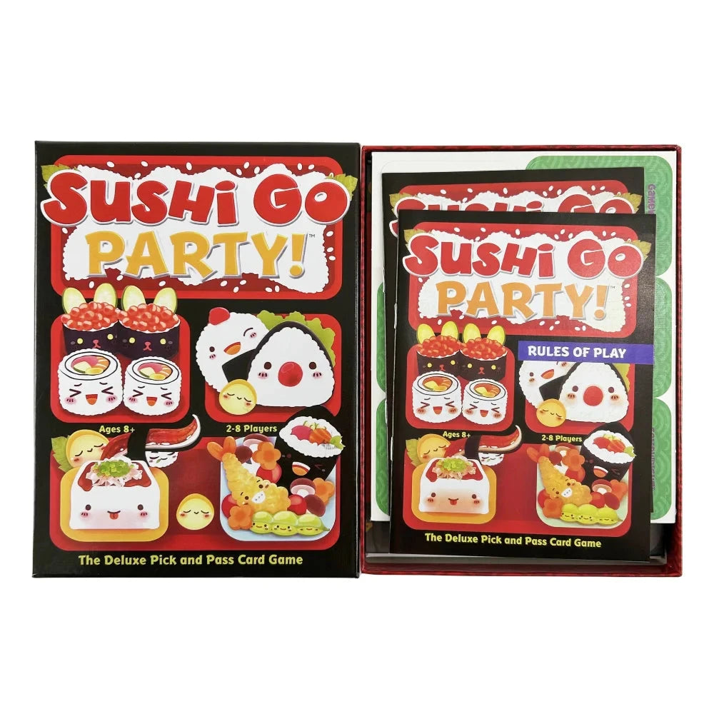 1 Box Sushi Go Family Gathering Board Game Card,Fun Card Game Sushi Go Party Card Games Deck Roll Creative Holiday Gift Econic Blanks