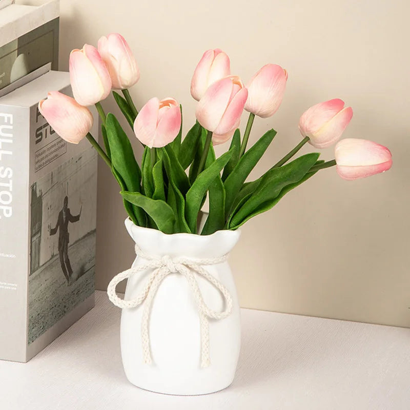 1Pc Bow Design Plastic Flower Vase Modern Art Nordic Decorative Vase  Used for Wedding, Living Room, Office, Bedroom Decoration Quick Pick Grocers