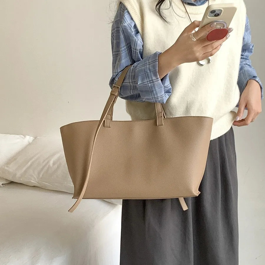 Casual Soft Tote Women Bag PU Leather Shoulder Bags for Women 2026 NEW High Quality Handbags and Purses Large Shopper Purses Quick Pick Grocers