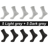 10Pairs/Lot Men Combed Cotton Socks Black Casual Business Breathable High Quality Man Sock New For Male Plus Size EU38-48 Quick Pick Grocers