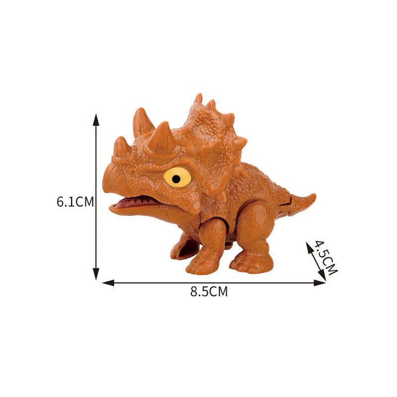 Jurassic Finger Dinosaur Triceratops Tyrannosaurus Model Toys for Kids Creative Finger Biting Dinosaurs Interactive Toy Boy Gift Quick Pick Grocers