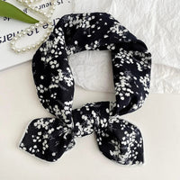 55cm Laies Headband Cotton Linen Square Scarf Women Korean College Girls Fashion Spring Autumn New Style Elegant Neck Scarves Quick Pick Grocers