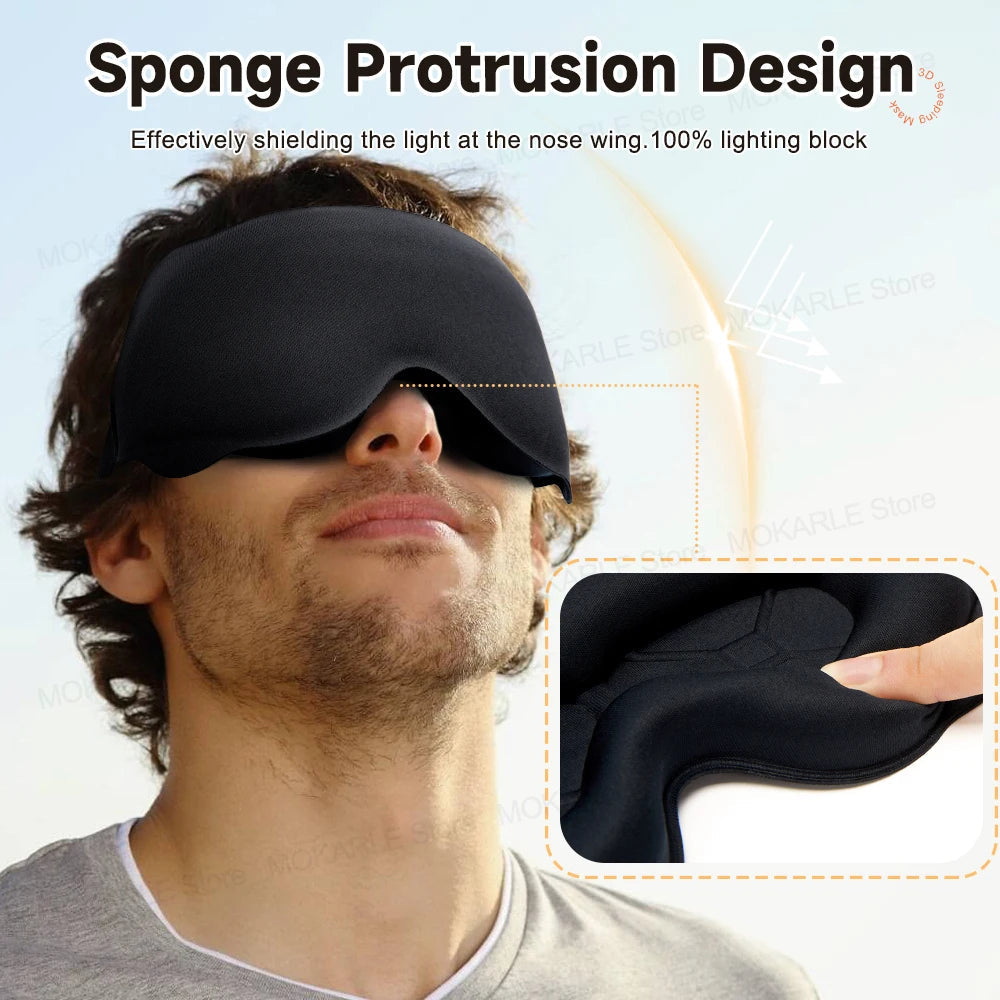 3D Sleeping Mask Block Out Light Sleep Mask For Eyes Soft Sleeping Aid Eye Mask for Travel Eyeshade Night Breathable Slaapmasker Quick Pick Grocers