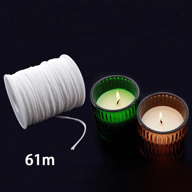 120Pcs Waxed Cotton Candle Wicks with Stand Original Smokeless Candle Wick for DIY Candle Silicone Mold Candle Making Supplies Econic Blanks