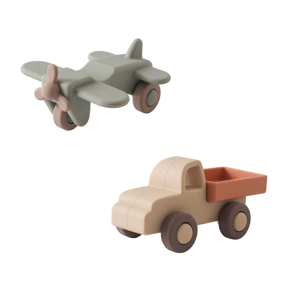 Baby Silicone Car Toys Montessori Baby Things Silicone Baby Teether Toy Car  0 12 Months Newborn Educational Toy Silicone Blocks Purest Peak
