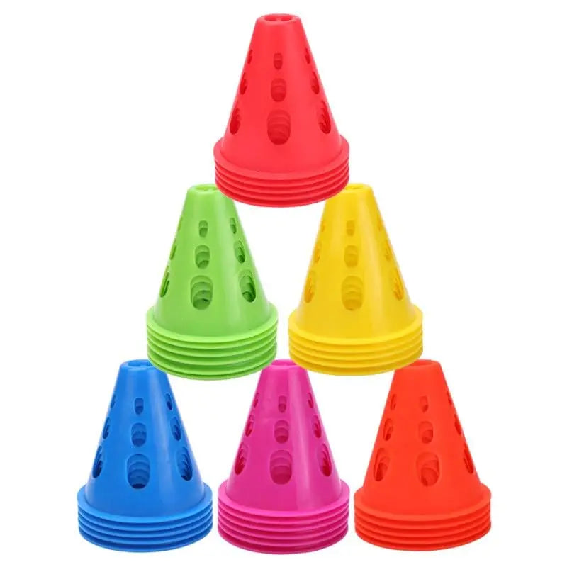 20/40/60 PCS Colorful Windproof Skate Marker Cones Roller Football Marking Cup Soccer Training Equipment Quick Pick Grocers