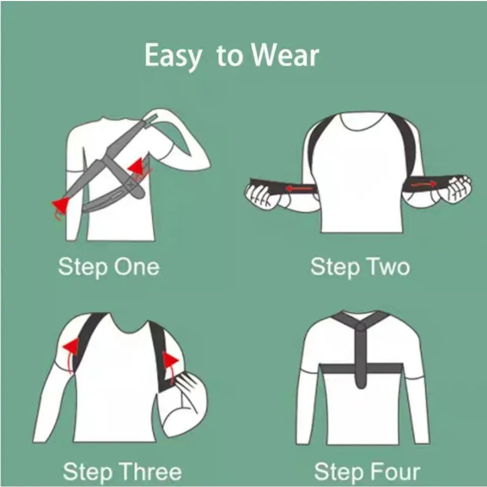Adjustable Posture Corrector for Men & Women, Comfortable Back Support Brace – Invisible Wearable for Office, Gym, Outdoor Activ Quick Pick Grocers