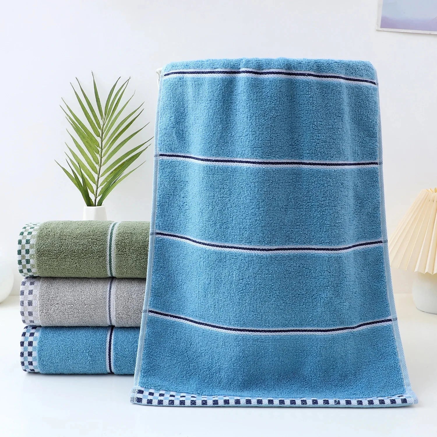 All-cotton Class A Thickened Absorbent Jacquard Polyester-cotton Skin-friendly Face Towel Bath Pure Cotton Towel Adult Towel Econic Blanks