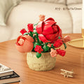 DIY MOC Potted Rose Sunflower Plants Succulents Bonsai Tree Gardens Romantic Building Blocks Model Bricks Kids Sets Kits Toys Purest Peak Salt